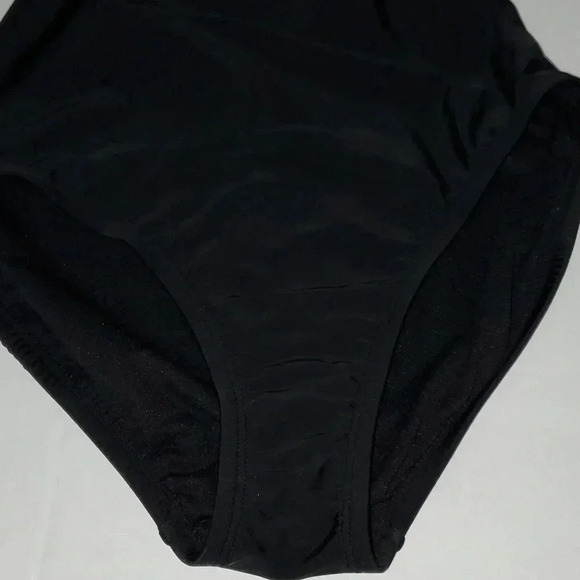 Kona Sol Black High Neck Full Coverage One Piece Swimsuit Womens Size M - Picture 9 of 12